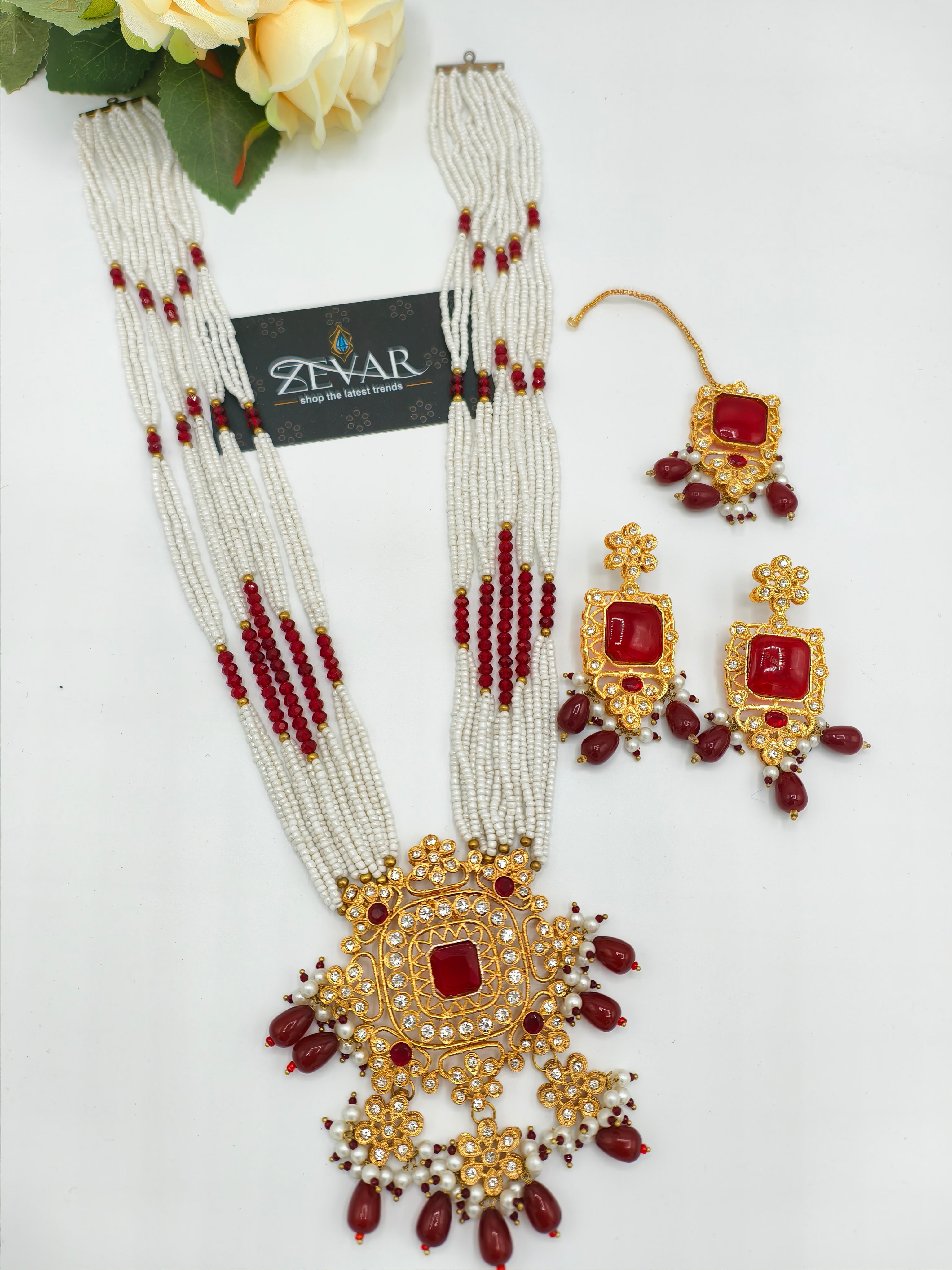 BEAUTIFUL LONG MALA JEWELLERY SET