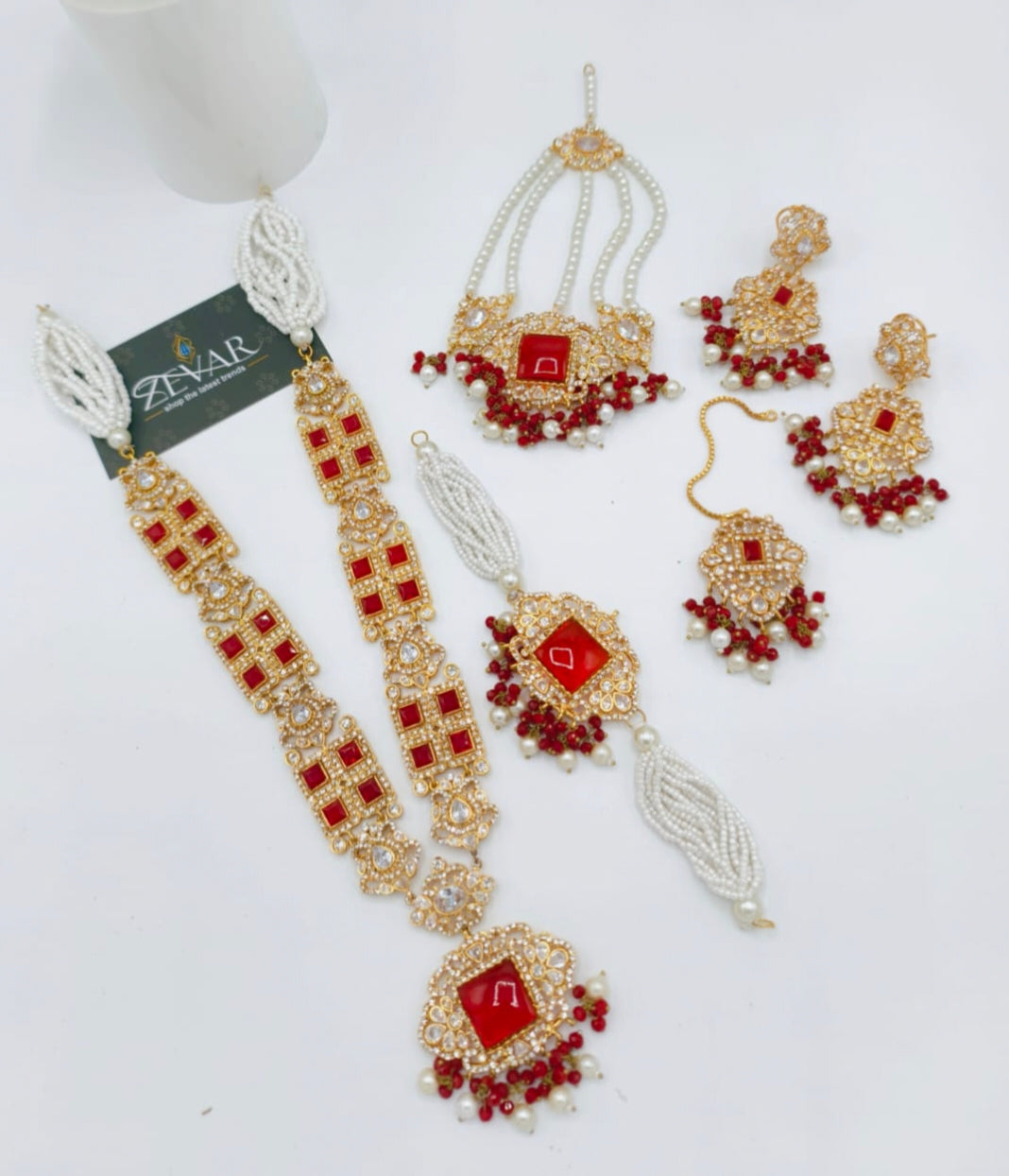Elegant Artificial Pearl & Stone Jewelry Set