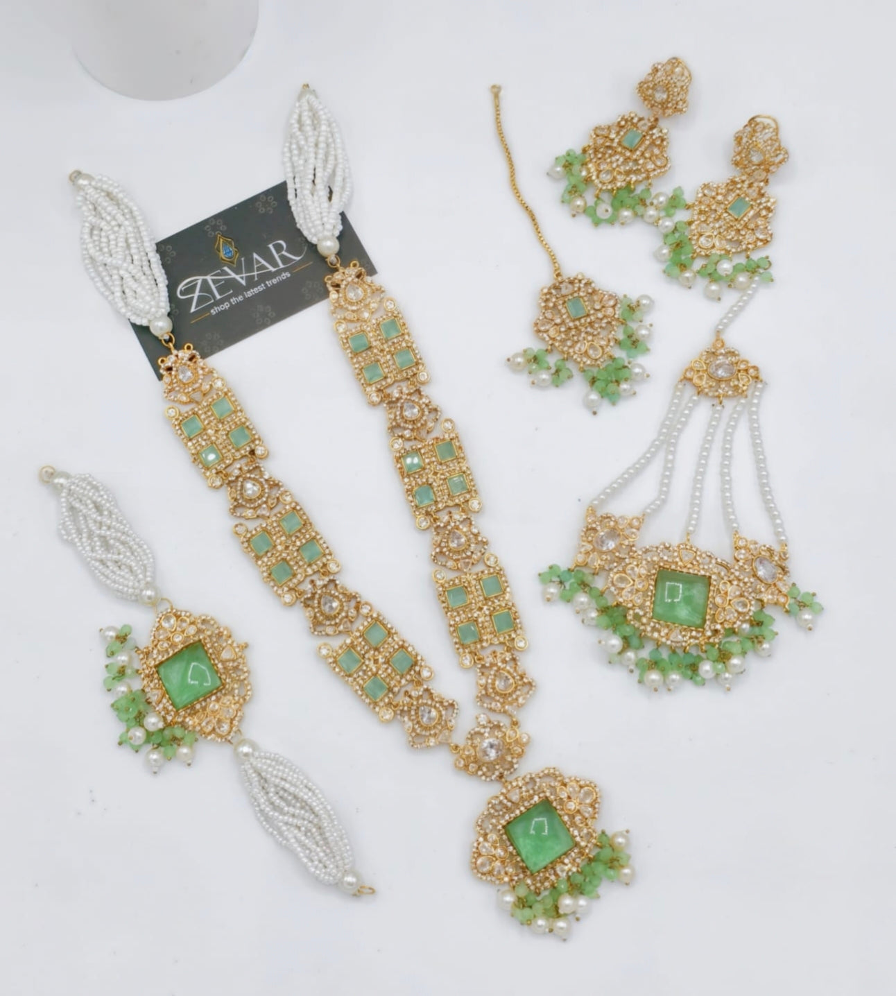 Elegant Artificial Pearl & Stone Jewelry Set