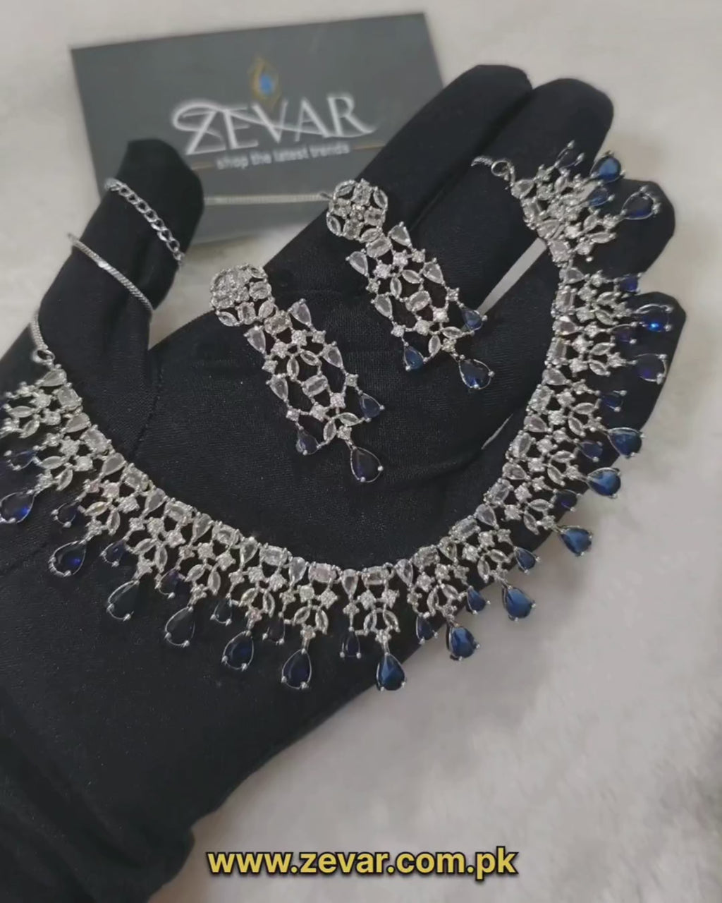 Drop Design AD Necklace Set for Women | Zevar