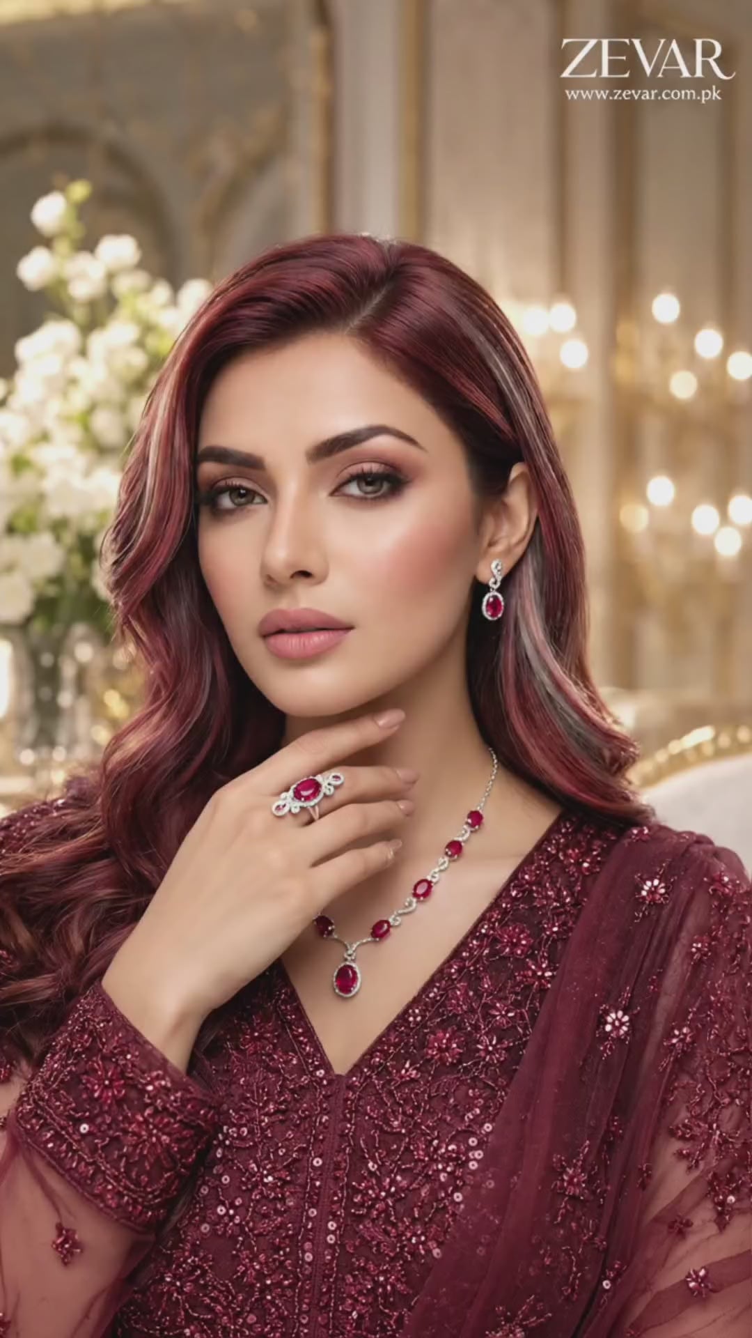 Premium AD Zircon Elegant & Sleek Jewellery Set for Women – Party Wear & Special Occasions