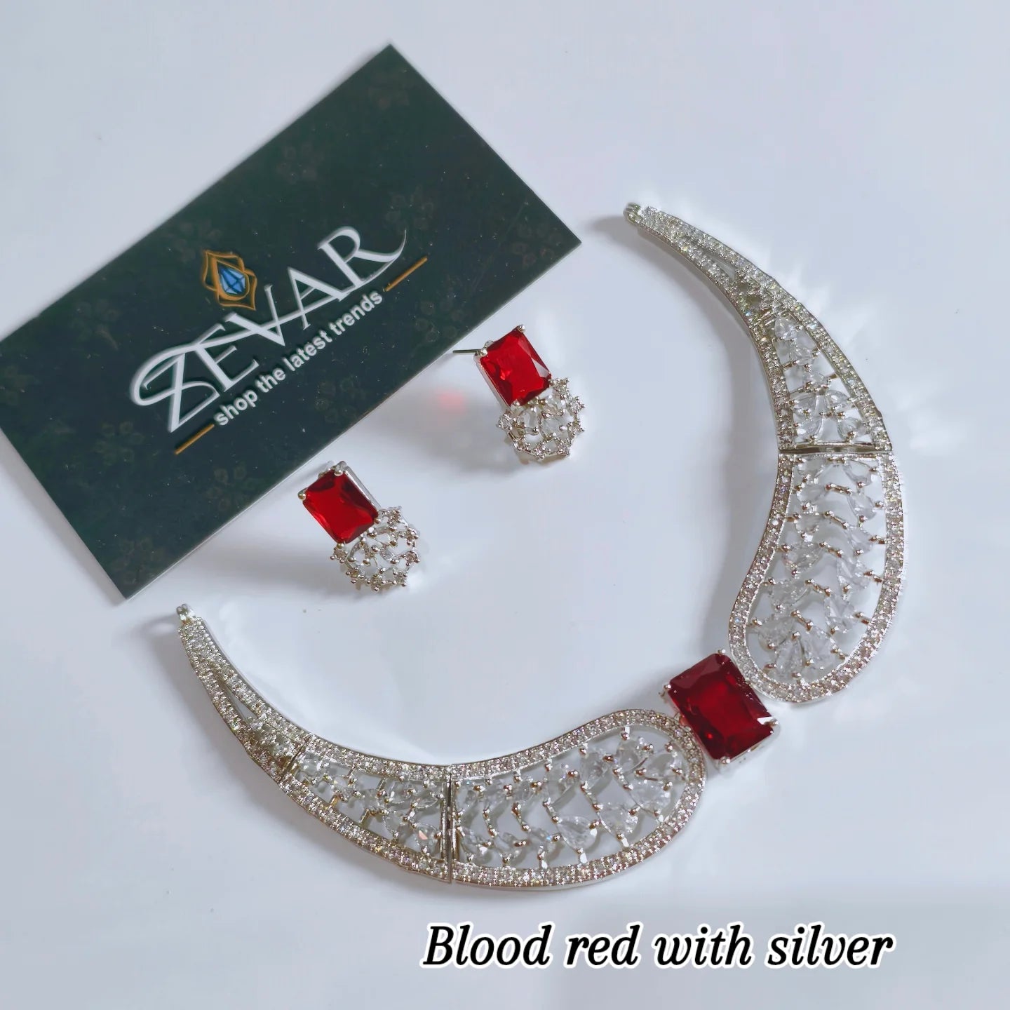 Elegant Butterfly AD Zircon Necklace Set with Matching Earrings | Luxury Silver Plated Party & Wedding Jewelry
