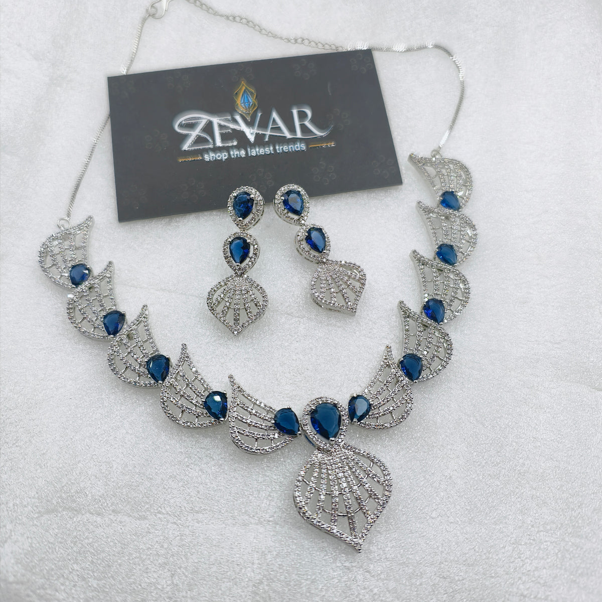 Butterfly Mesh Imported AD Zircon Necklace Set
