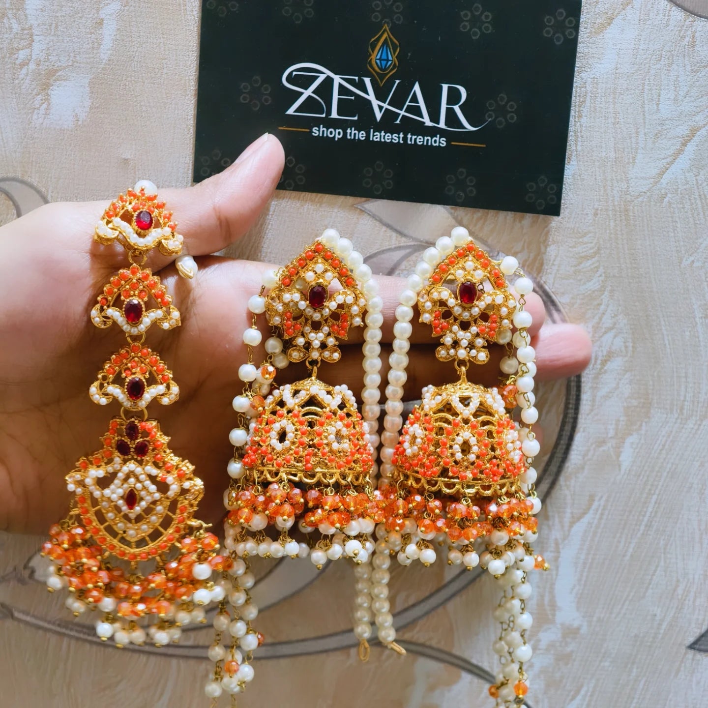 Noratan Jhumki with tika