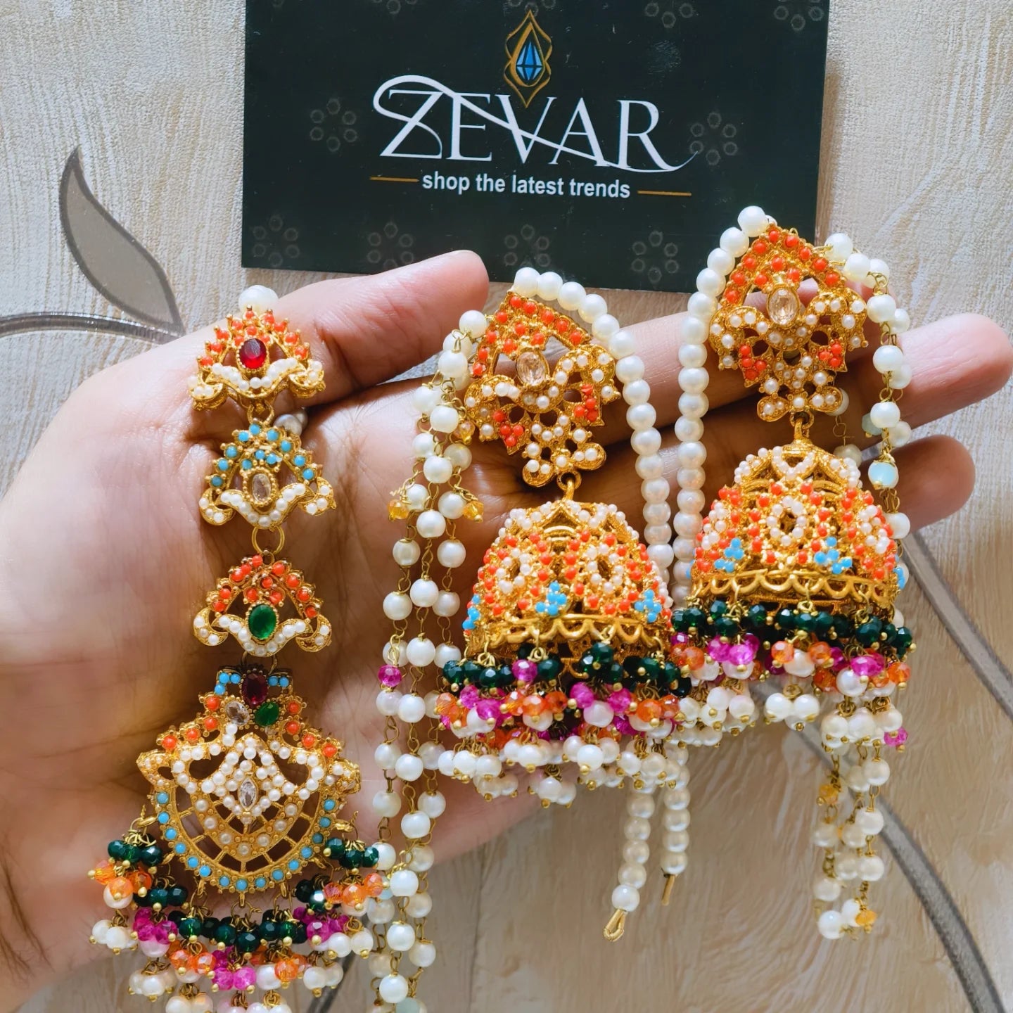 Noratan Jhumki with tika