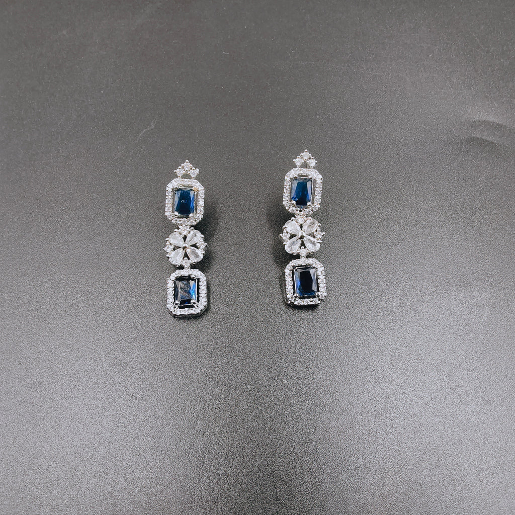 Luxury AD Zircon Designer Jewelry Set with Necklace, Earrings & Mangtika – Bridal Wedding & Party Wear