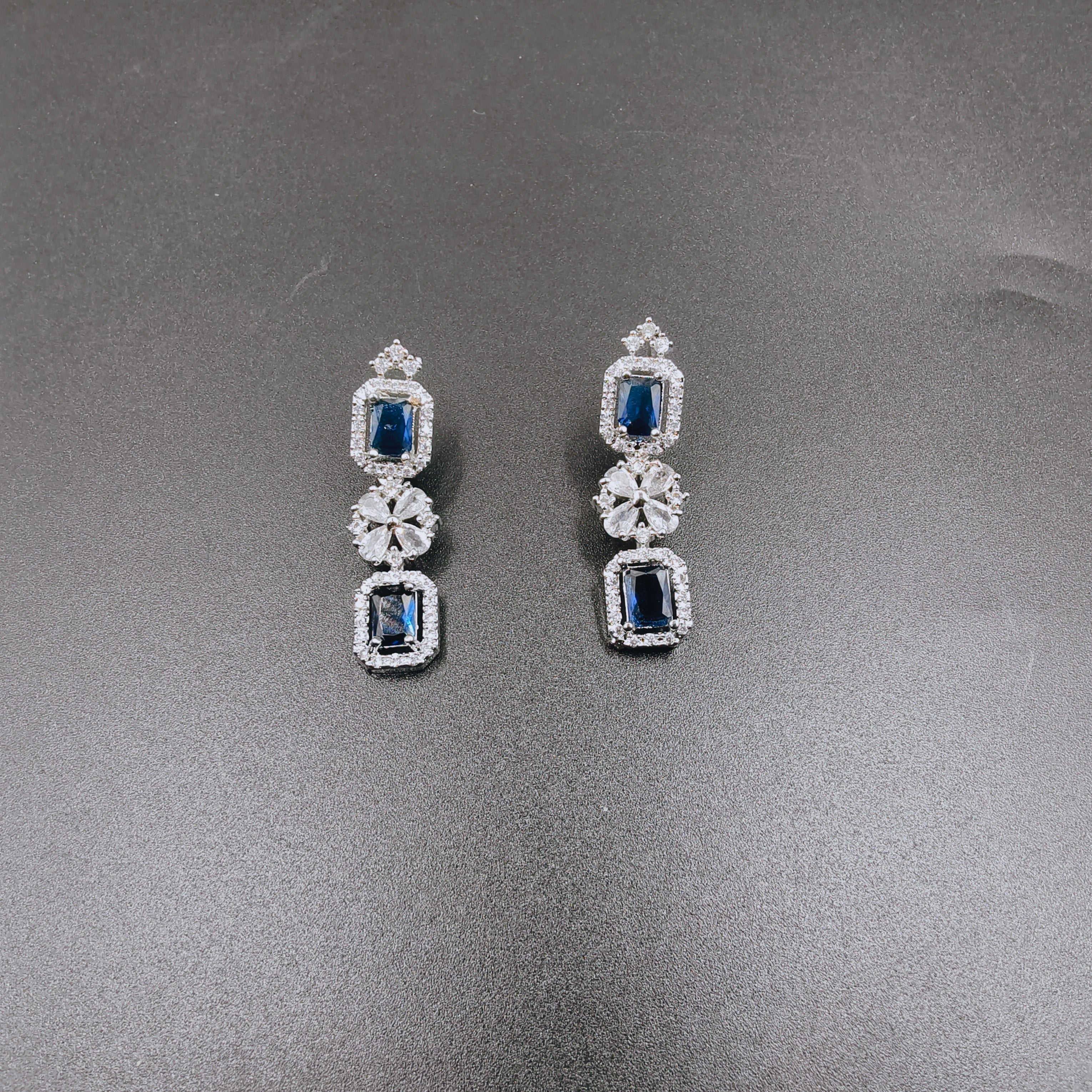 Luxury AD Zircon Designer Jewelry Set with Necklace, Earrings & Mangtika – Bridal Wedding & Party Wear