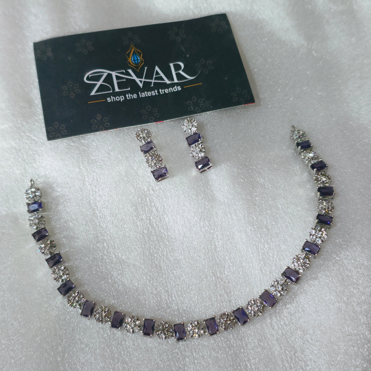 Celestia AD Zircon Sleek Necklace Set