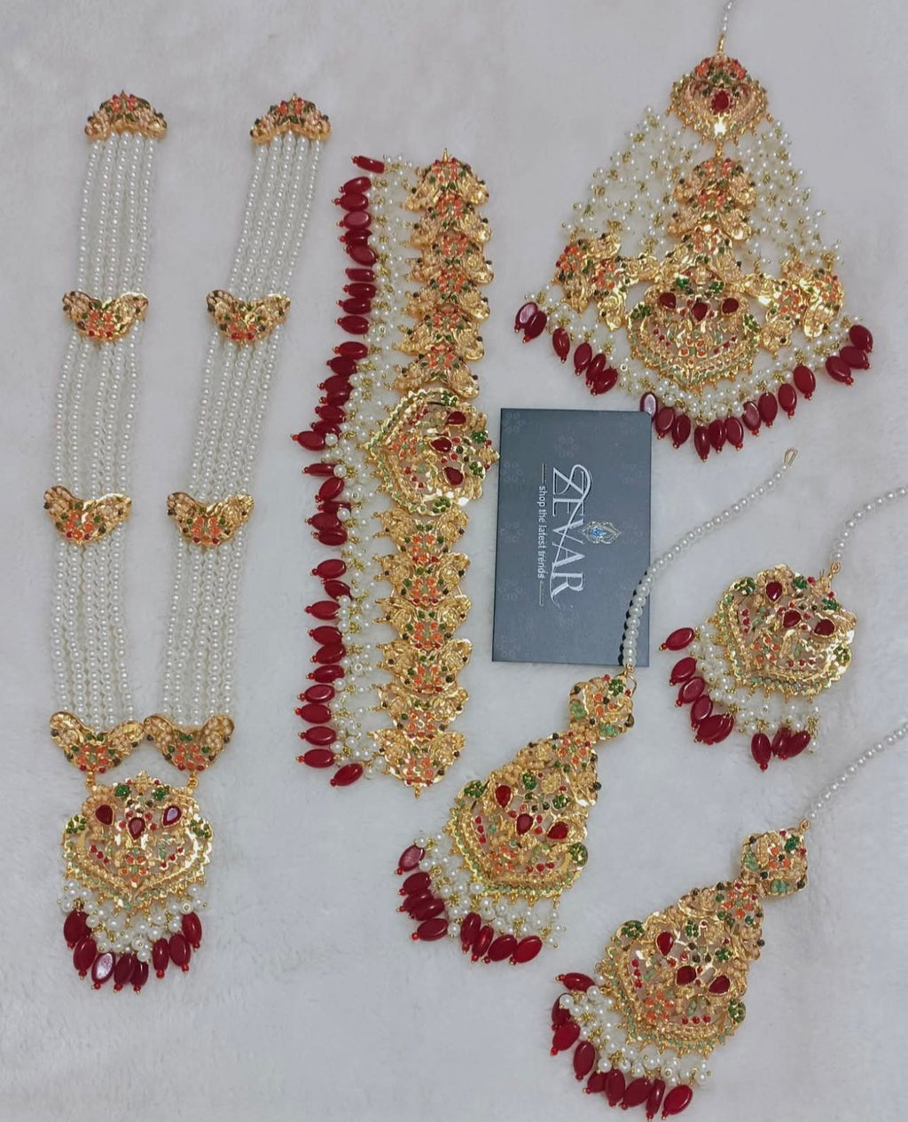 Royal Navratna Multi-Color Complete Bridal Jewelry Set  ✨