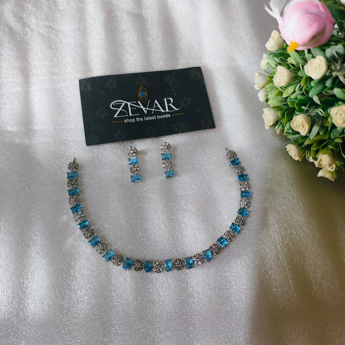 Celestia AD Zircon Sleek Necklace Set
