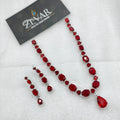 Luxury AD Zircon Stone Party Wear Jewelry Set for Women – Premium Sparkling Necklace Set with Earrings