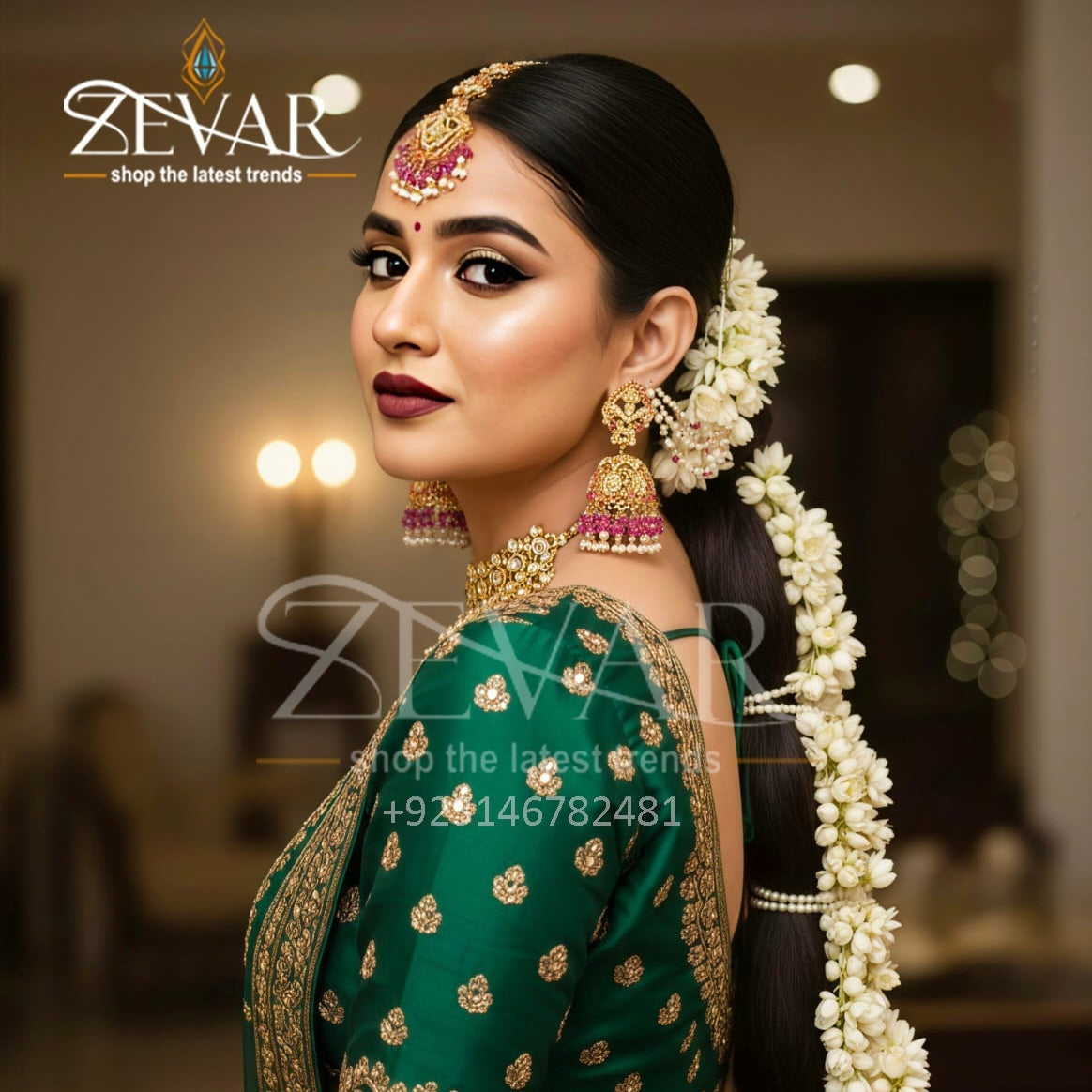 Noratan Jhumki with tika