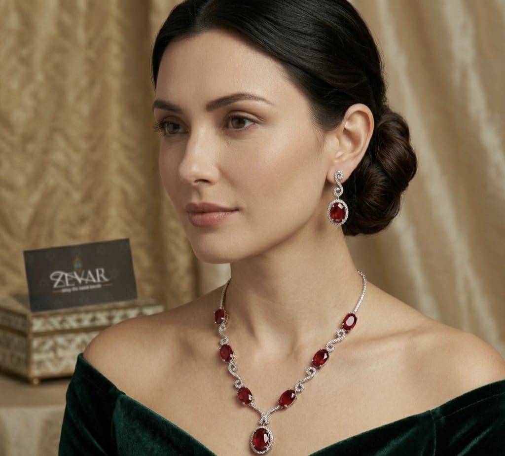 Premium AD Zircon Elegant & Sleek Jewellery Set for Women – Party Wear & Special Occasion

Tagline:Elegant, sleek and beautifully made to shine ✨