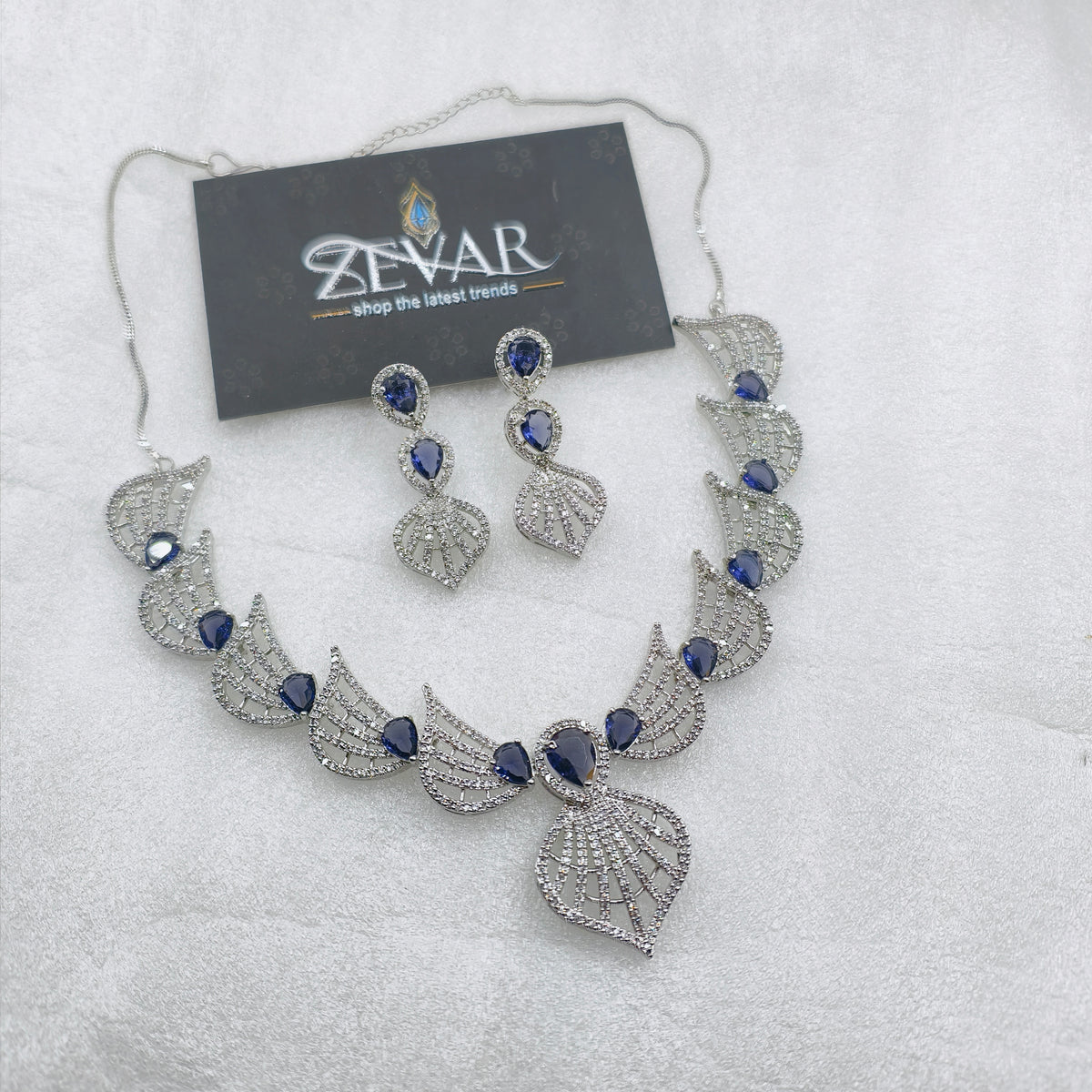 Butterfly Mesh Imported AD Zircon Necklace Set