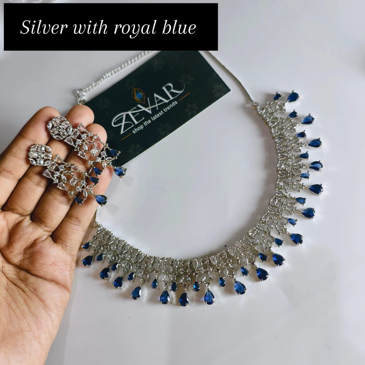 Drop Design AD Necklace Set for Women | Zevar