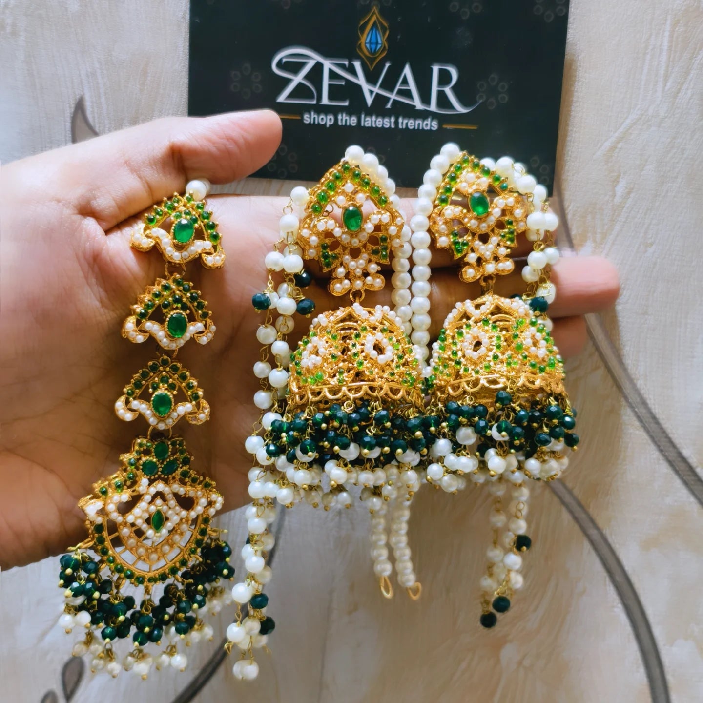 Noratan Jhumki with tika