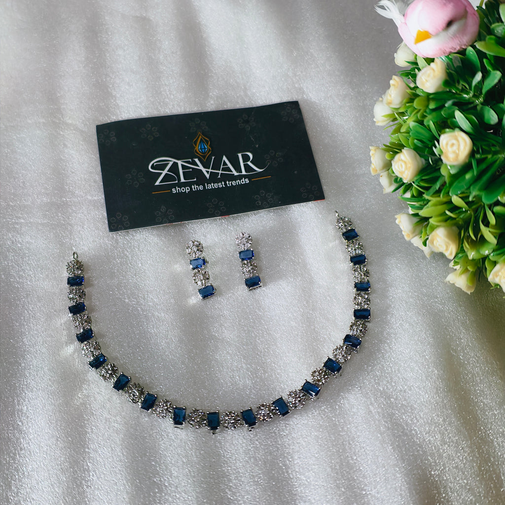 Celestia AD Zircon Sleek Necklace Set