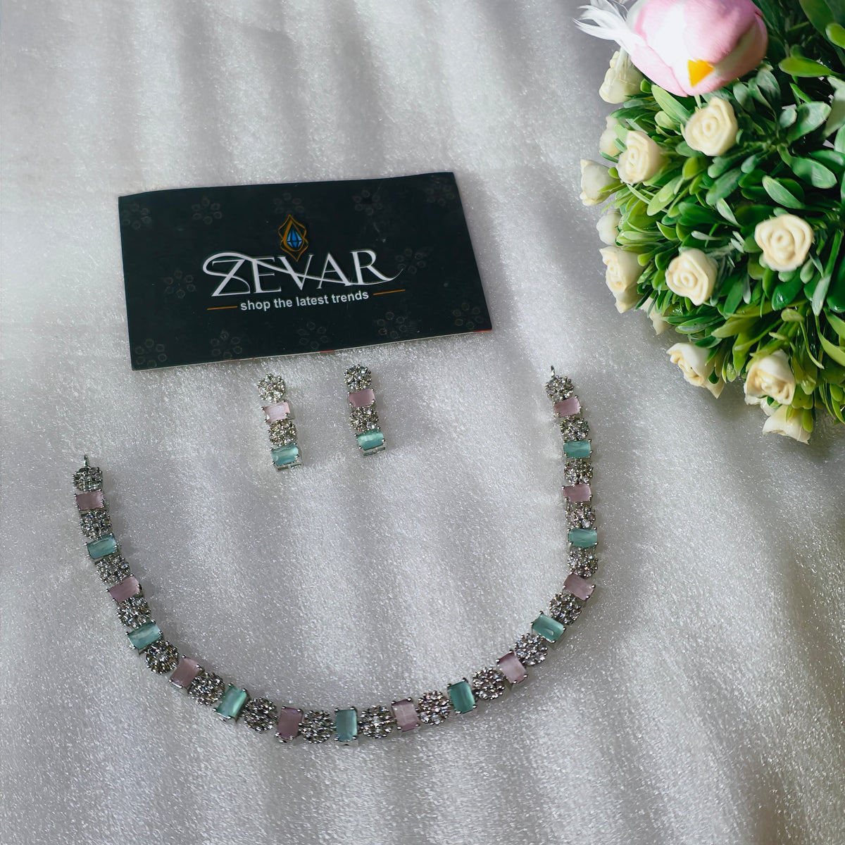 Celestia AD Zircon Sleek Necklace Set