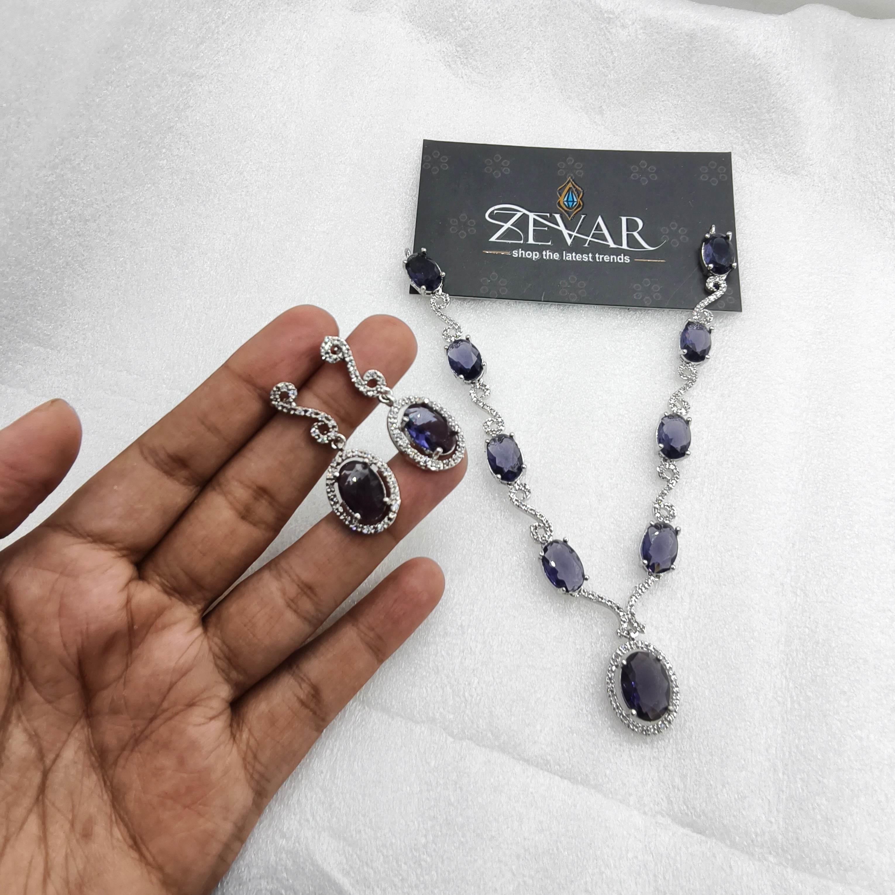 Premium AD Zircon Elegant & Sleek Jewellery Set for Women – Party Wear & Special Occasion

Tagline:Elegant, sleek and beautifully made to shine ✨